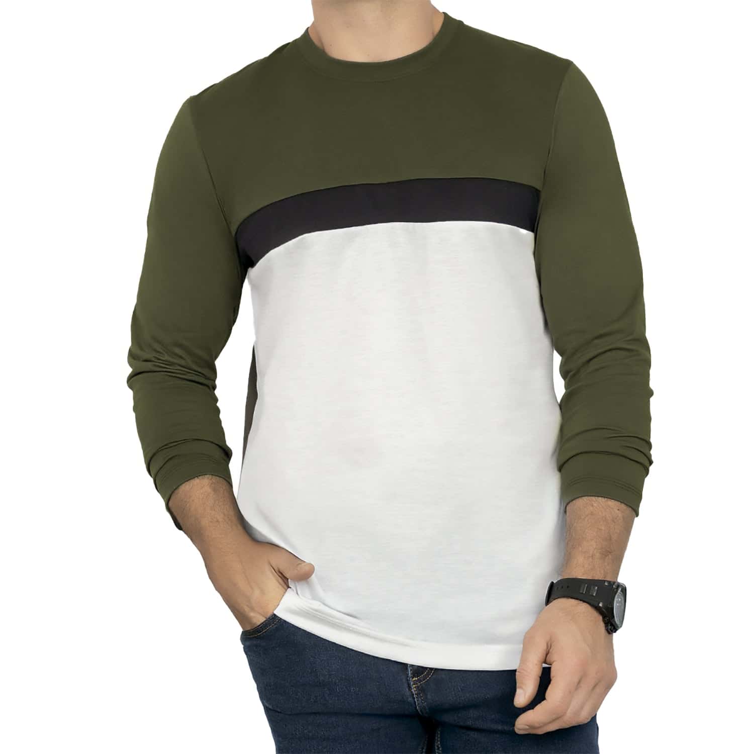 Camibuzo Martin Verde Militar Croydon para Hombre