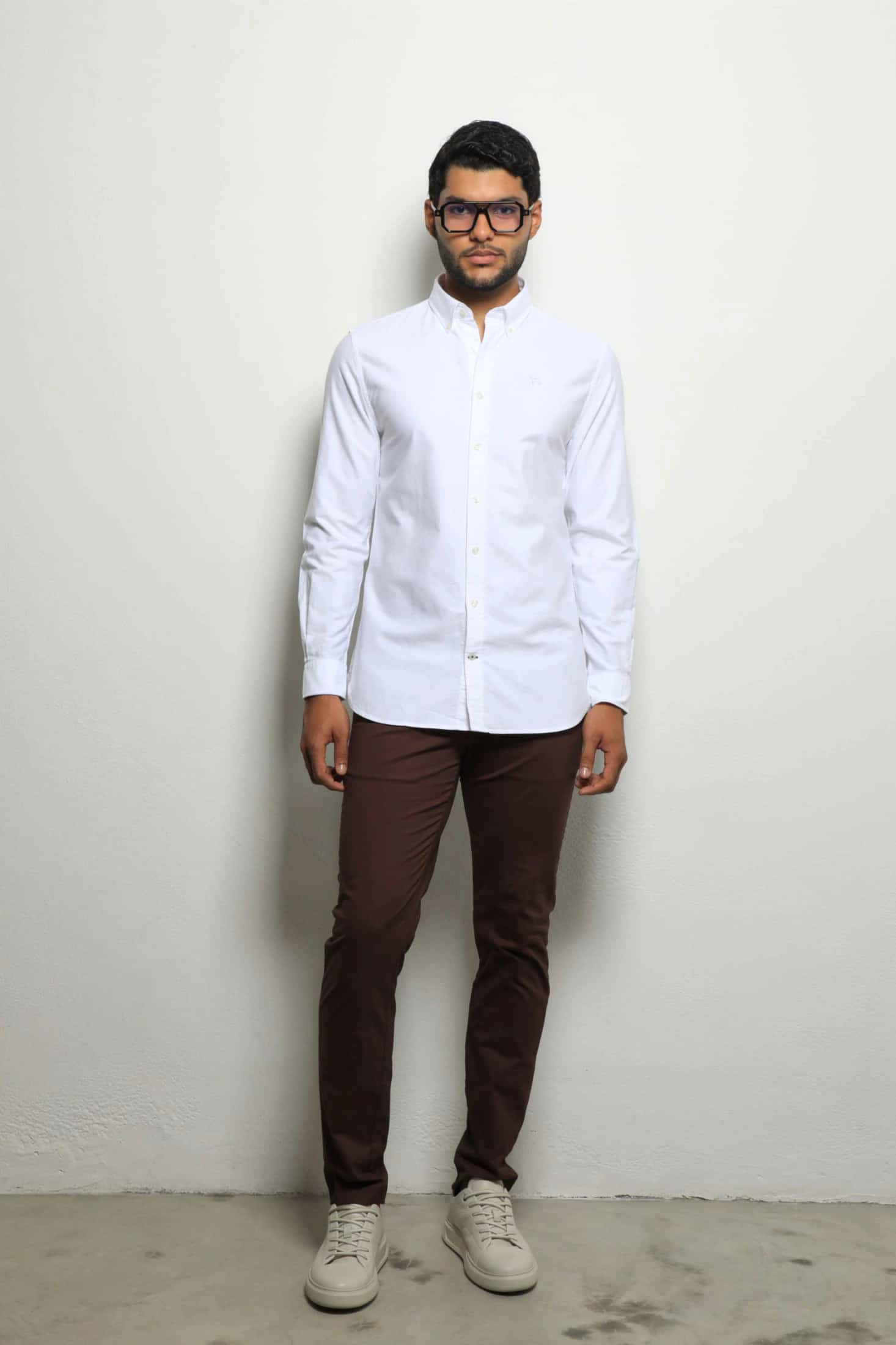 Camisa Manga Larga Blanco/Oxford