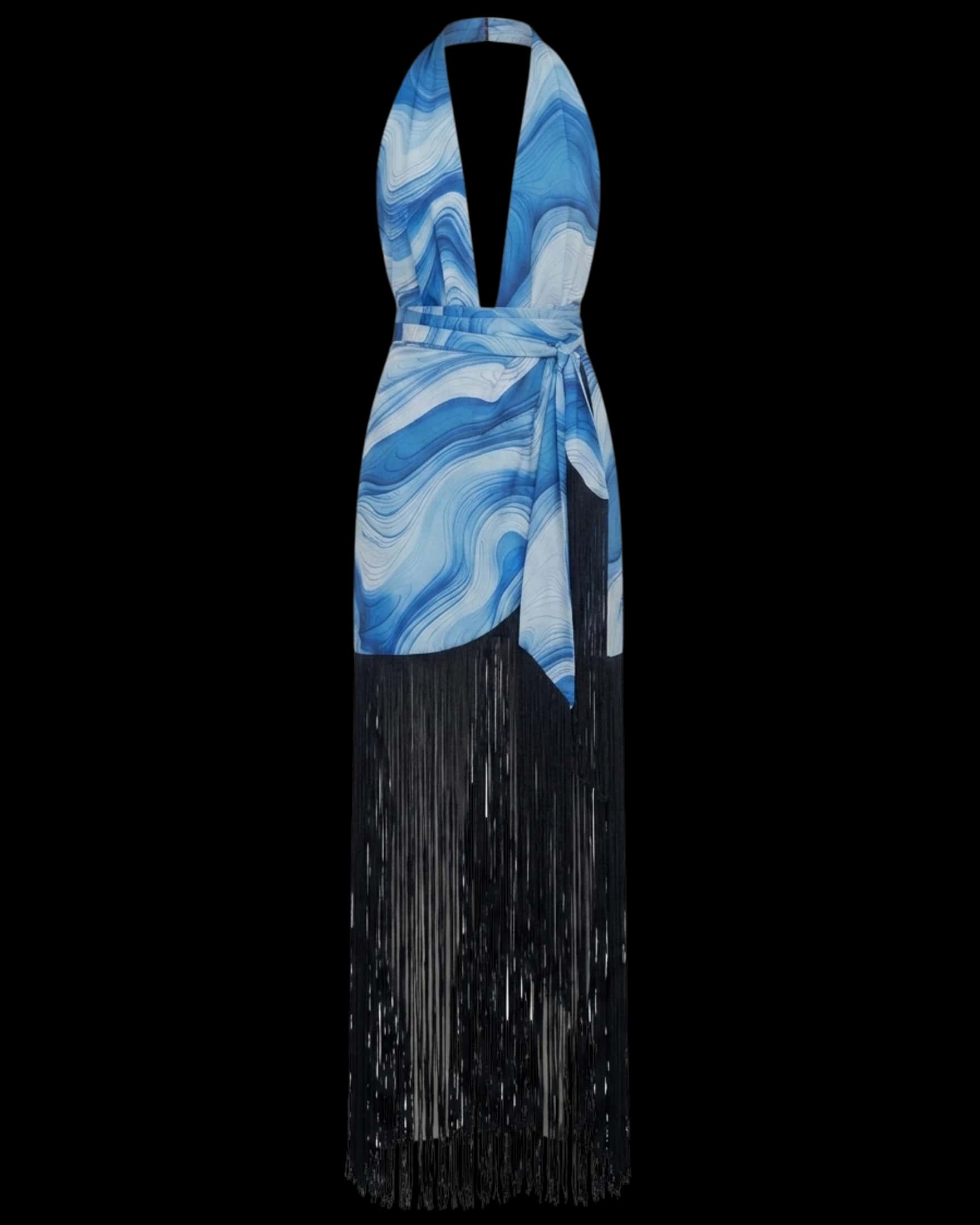 SADIE DRESS PRINT BLUE