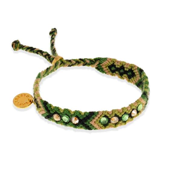 Wayuu Skinny Bracelet | Nature Green