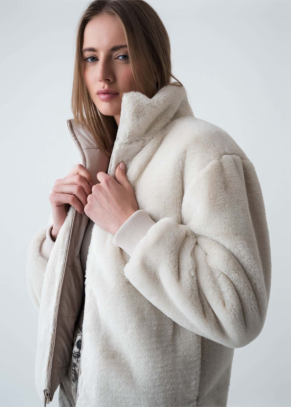 Chaqueta doble faz acolchada
