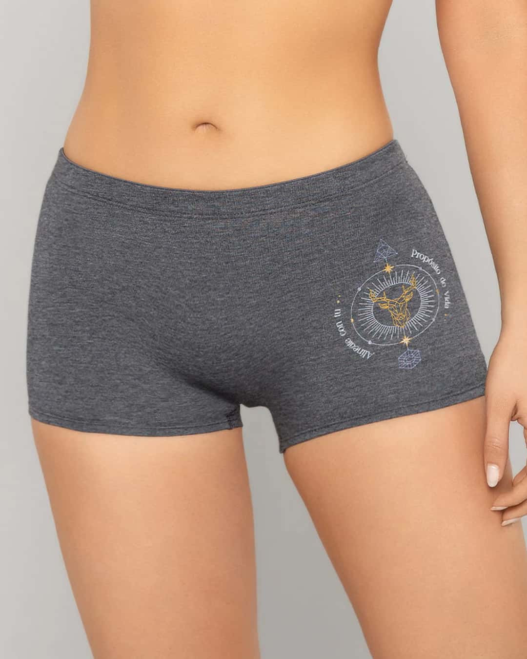 Boxer Largo Tiro Alto en Algodón Estampado para Mujer Ref. 8012 - miniatura 6
