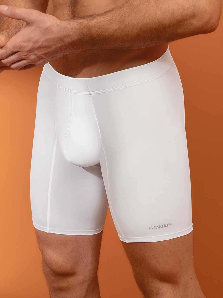 Bóxer Largo Para Hombre con Elástico Recubierto Blanco