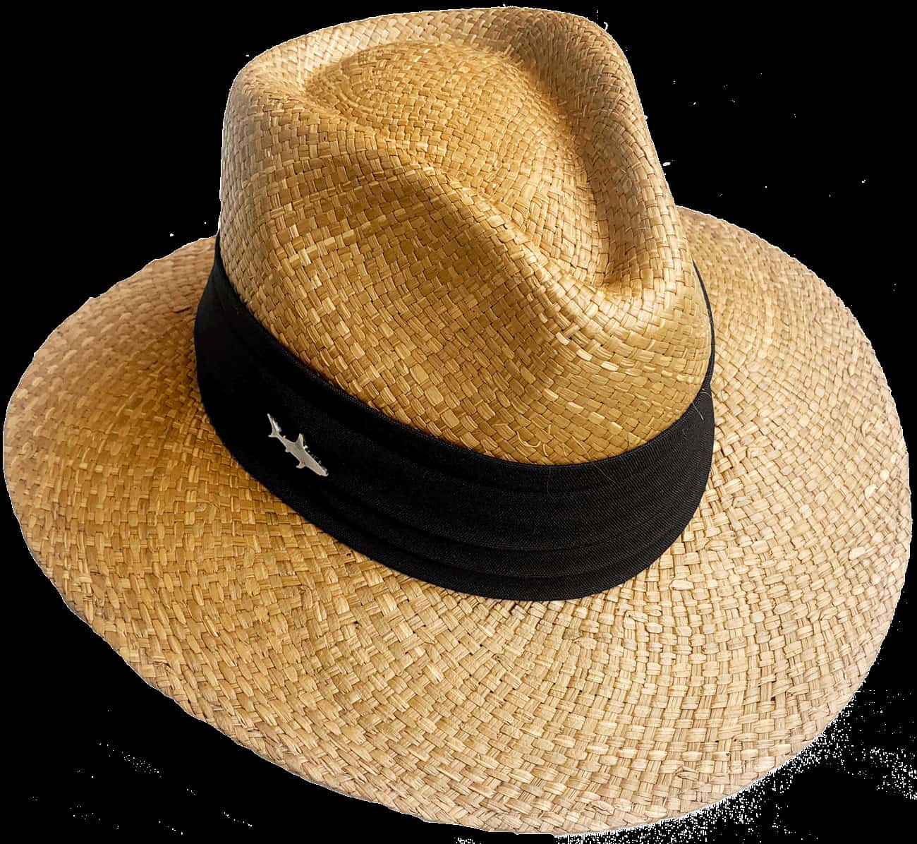 SOMBRERO OSCURO CINTA ANCHA NEGRA