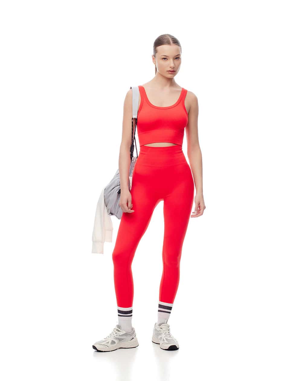 Legging deportivo seamless rojo mujer