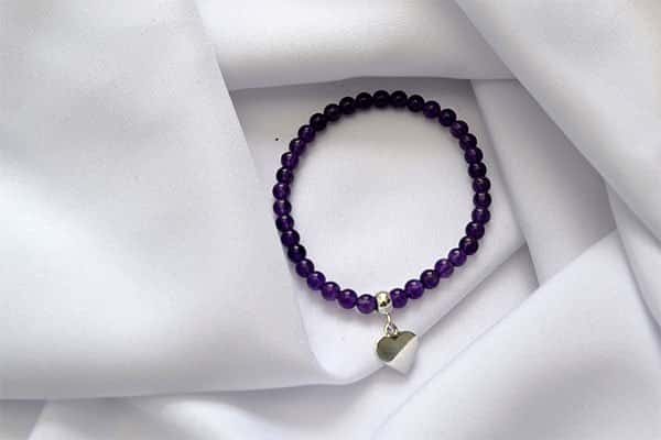 Pulsera Amatista dije corazón - miniatura 1