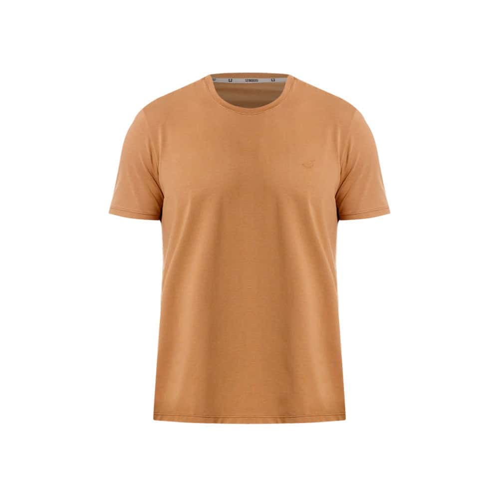 CAMISETA CUELLO REDONDO ESTERILLA CAFÉ