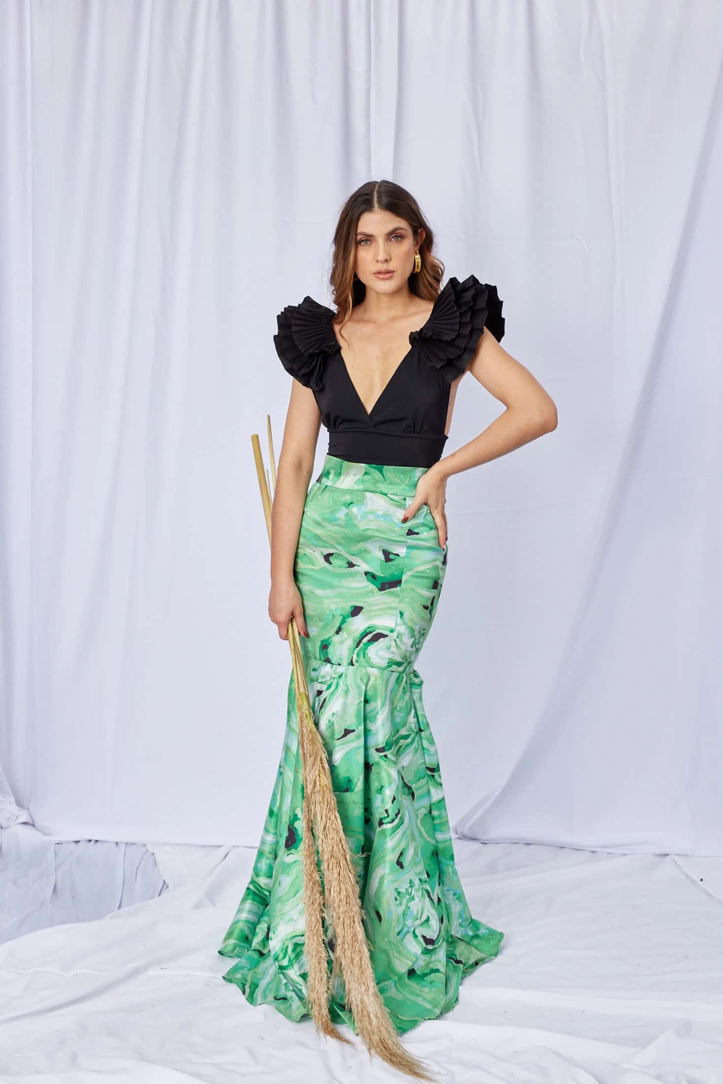 Falda Zapatoca Verde Estampado - miniatura 4