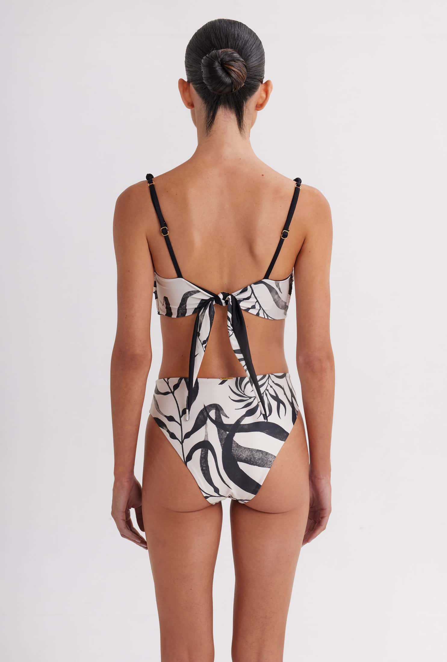 Bottom de Bikini High Ruby Wavy Leaf