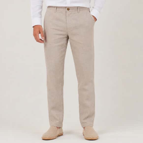 PANTALON 100% LINO HOMBRE
