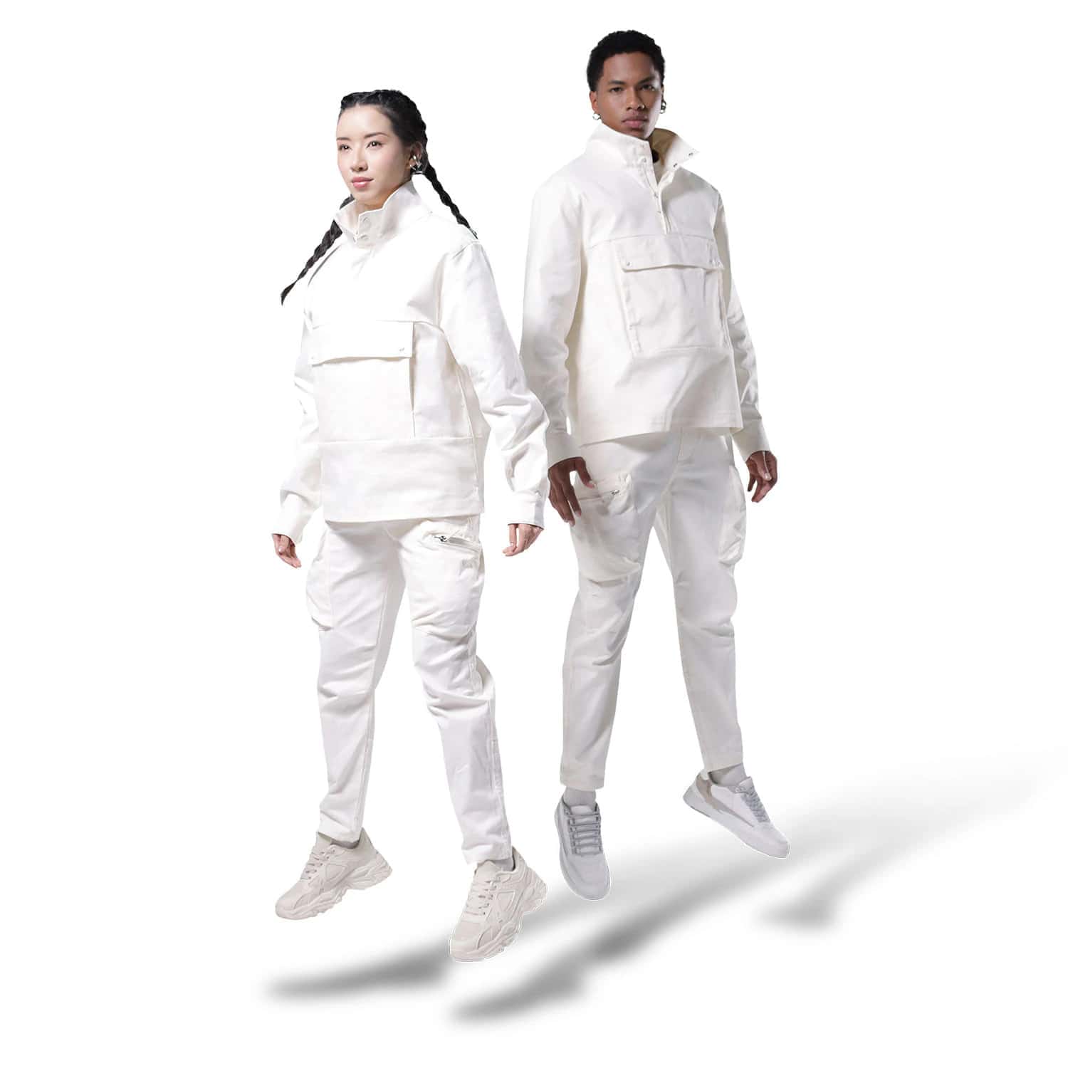 Chaqueta Unisex Trek Blanca Tipo Pullover