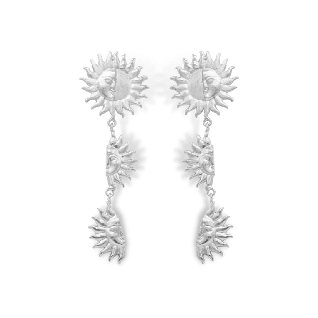 Aretes largos con soles