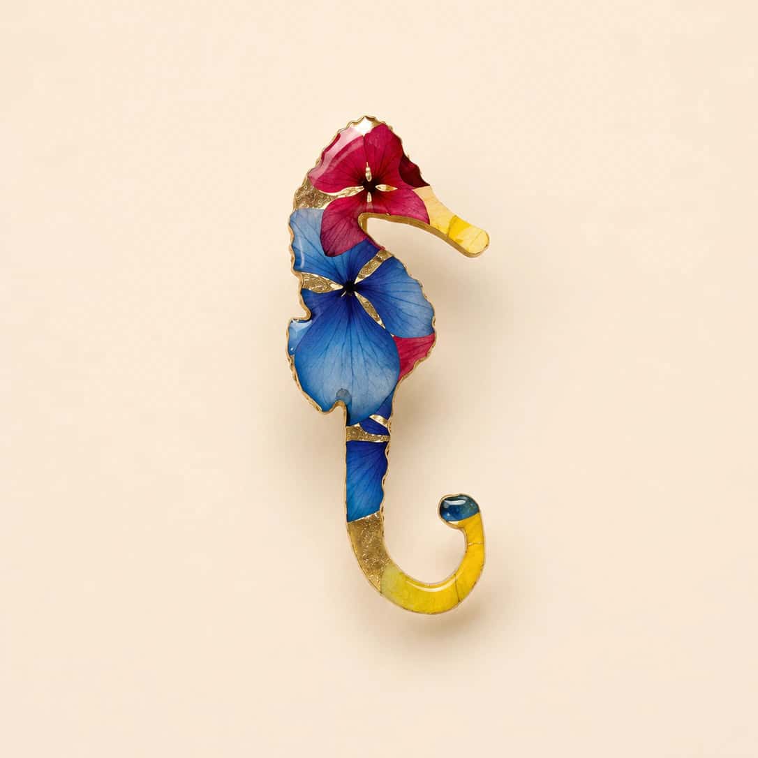 Broche caballito de mar