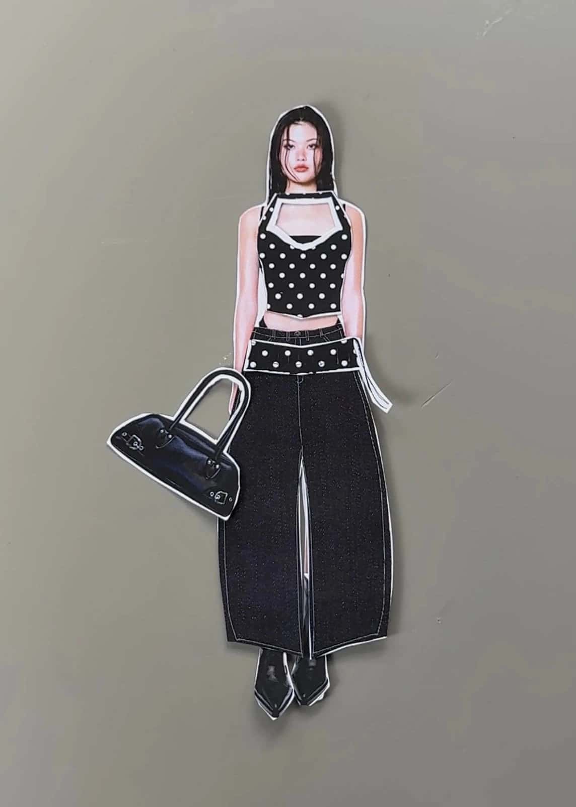 CINTURON FALDA POLKA DOTS NEGRA - miniatura 5