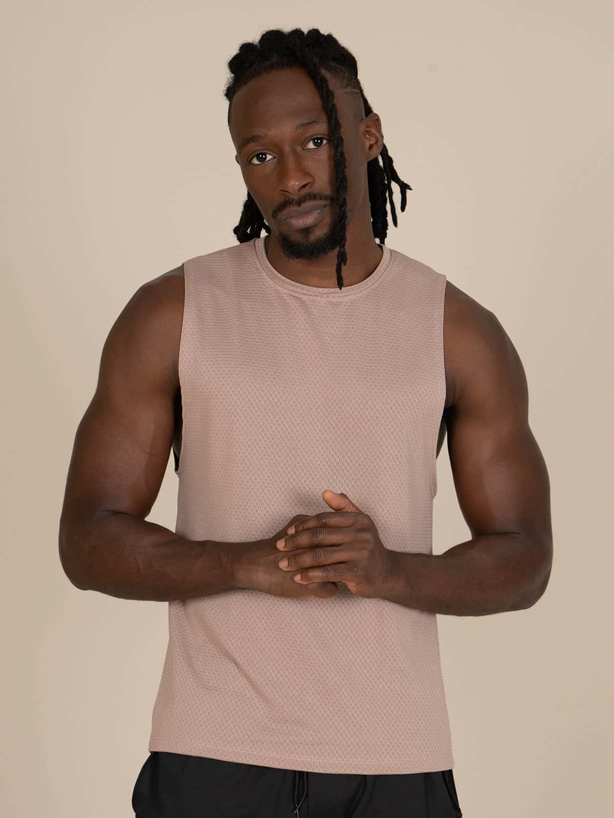 camisilla hombre panal cafe claro
