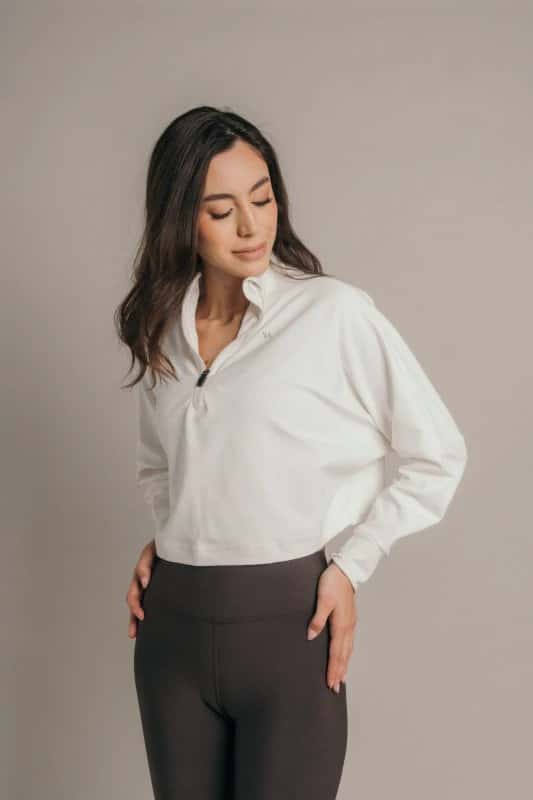 Overzised zip neck  Crudo - miniatura 3
