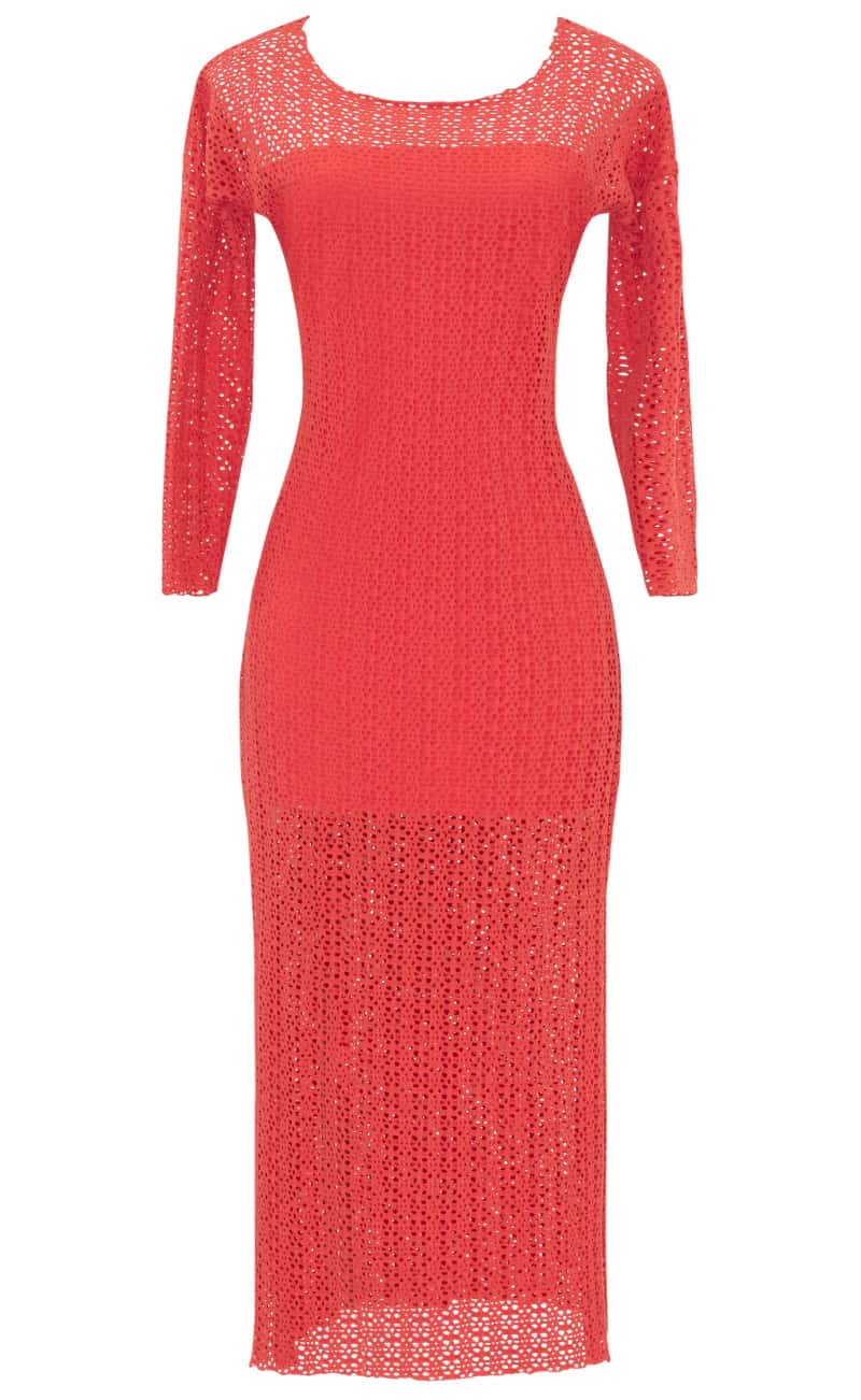 VESTIDO LARGO CON COMBINACION LEAH
