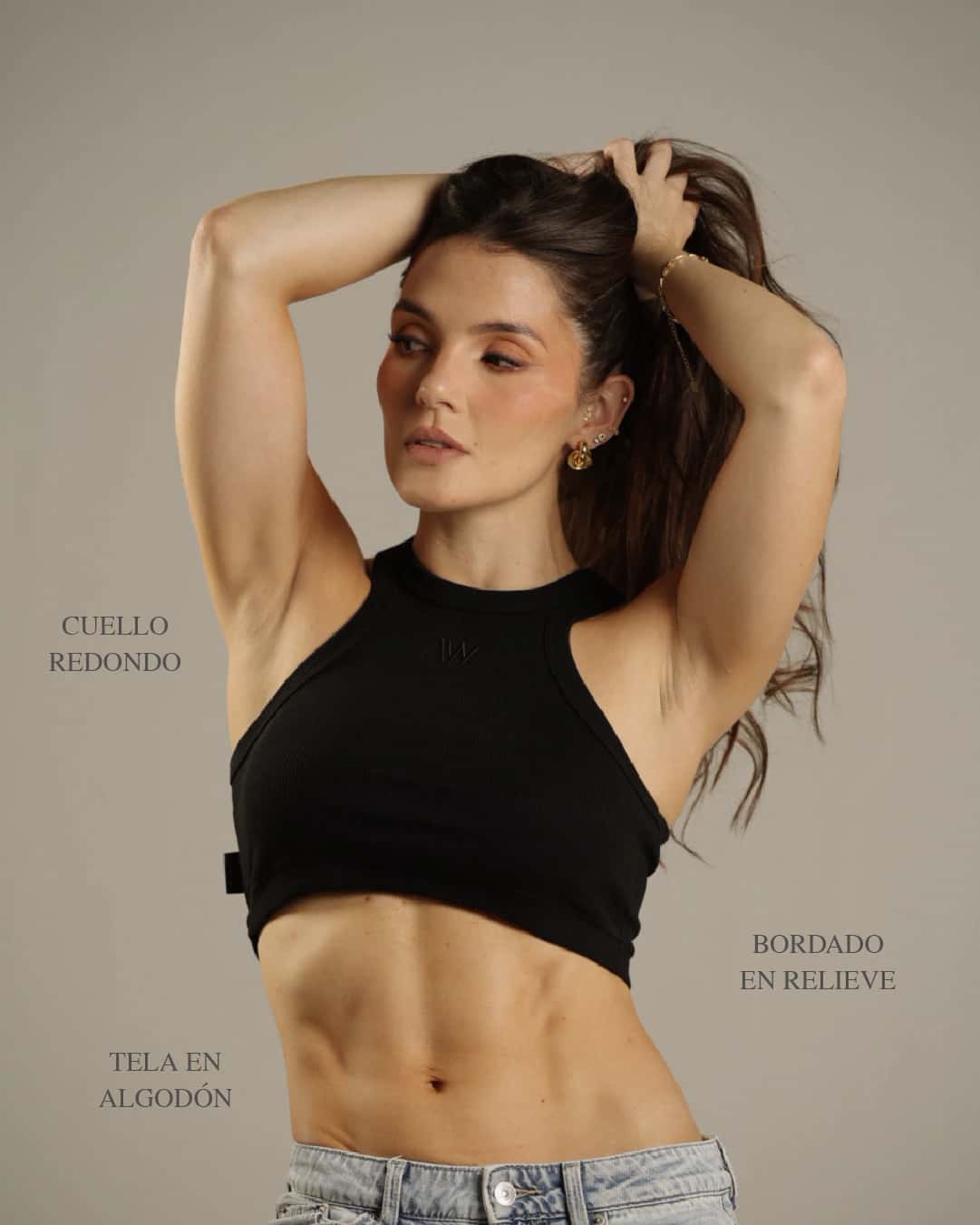 Rib Tank Top Negro - miniatura 2