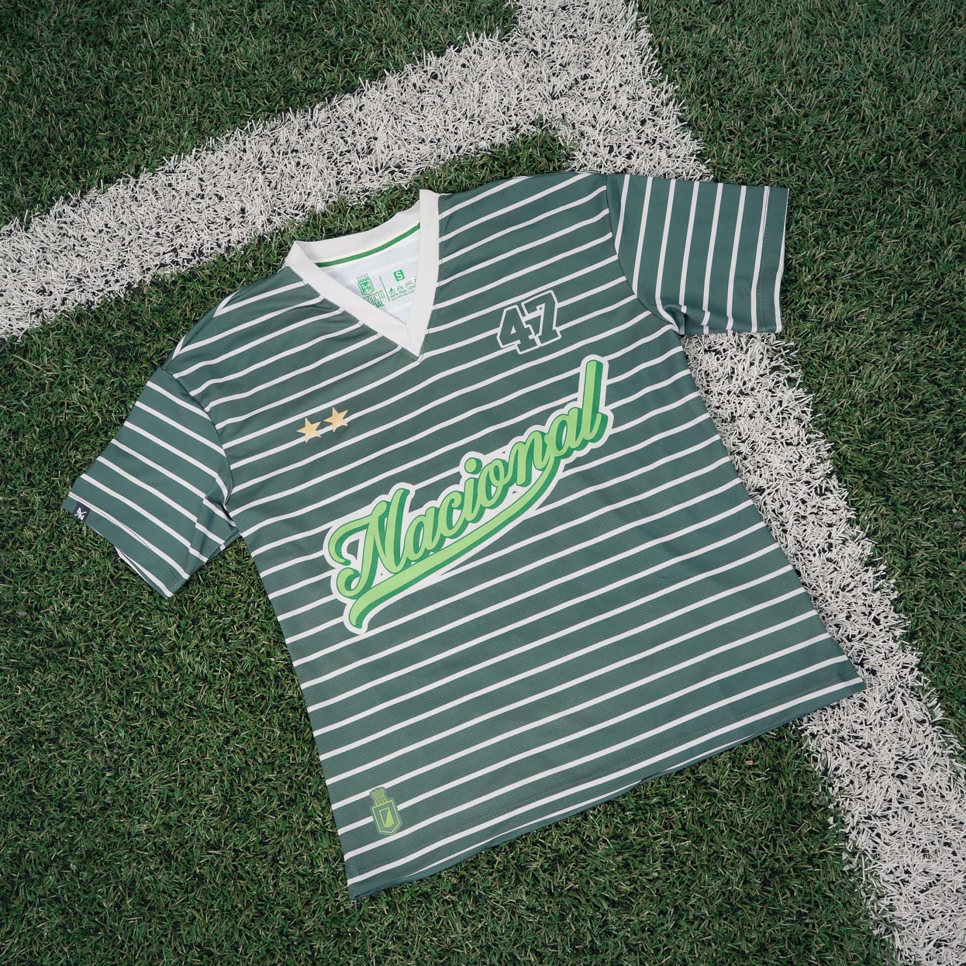 CAMISETA RAYAS VERDE OSCURO MUJER
