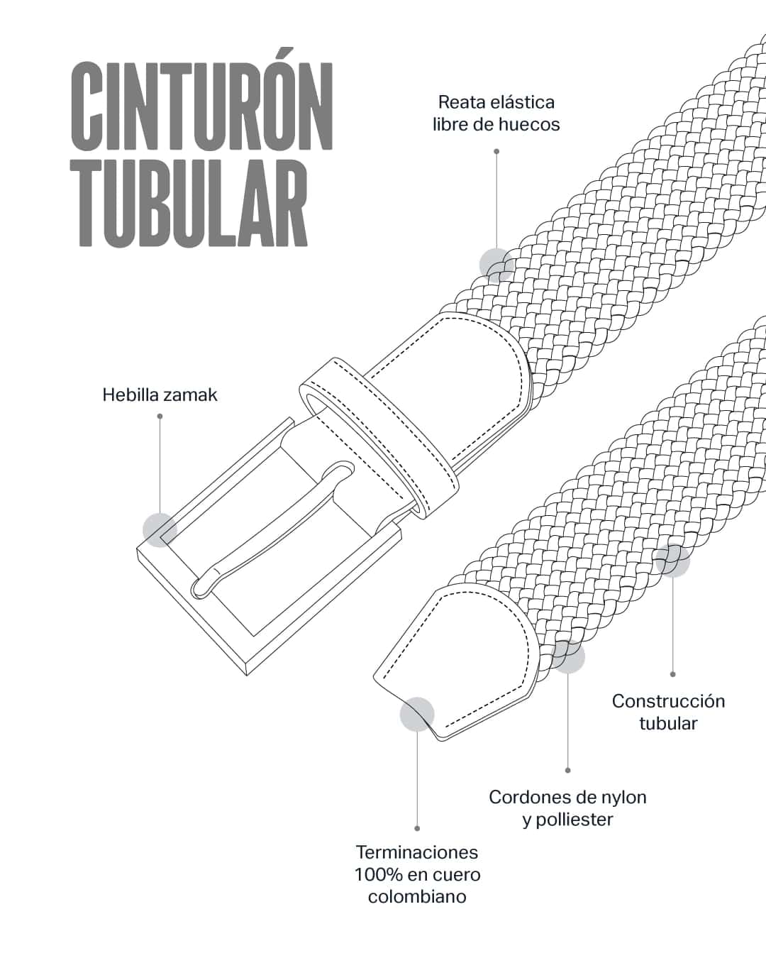 CINTURÓN LAZO HUELLA - miniatura 4