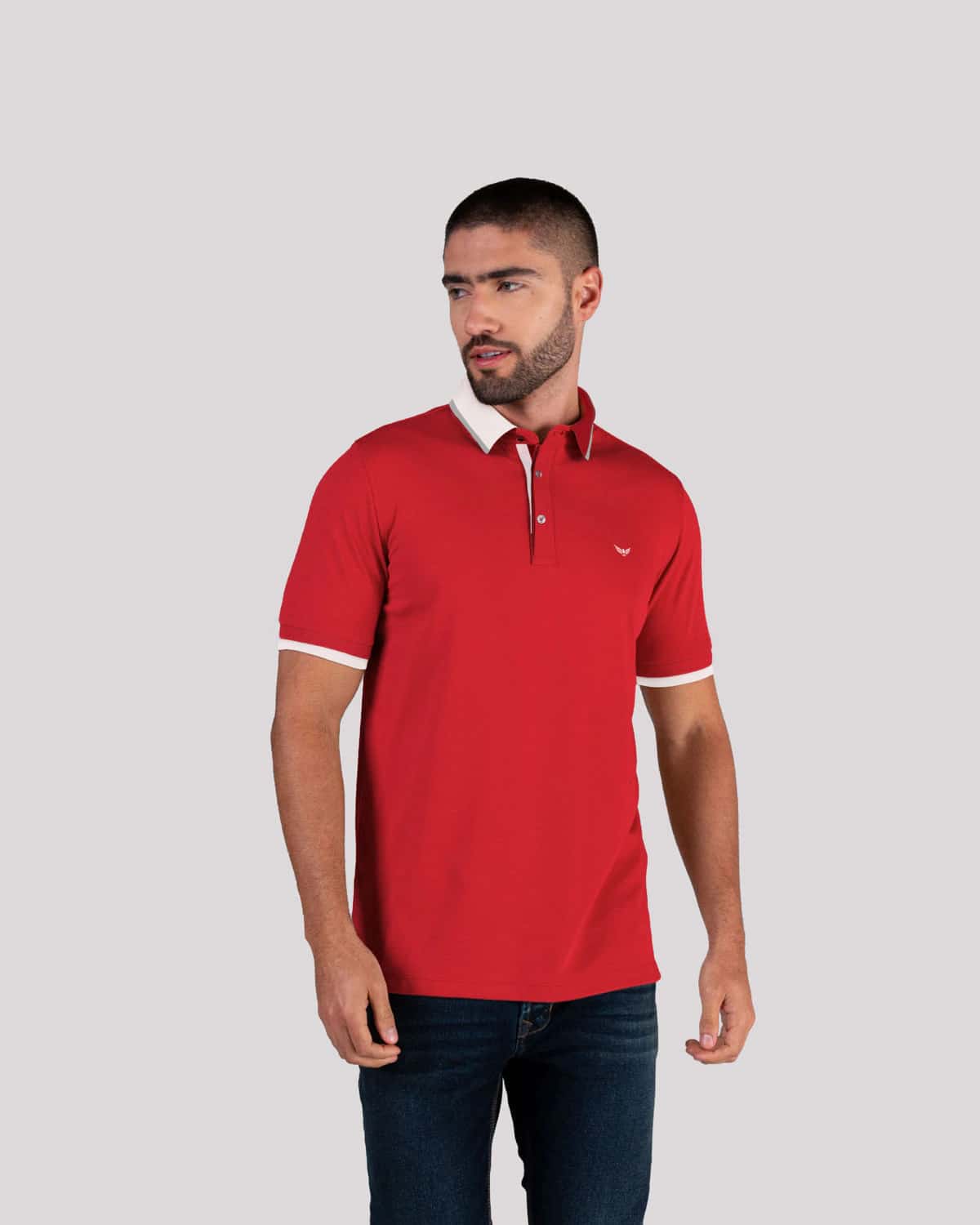 Polo roja para hombre