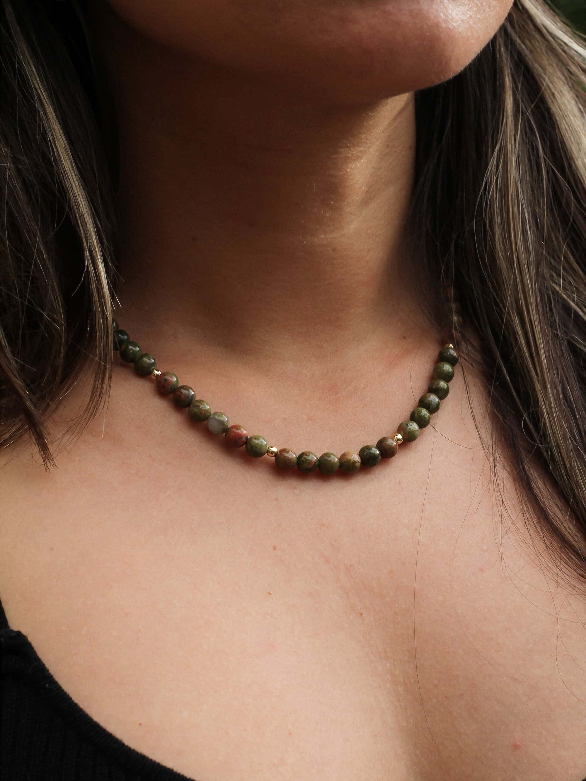 Choker Jasper Musgo 6mm