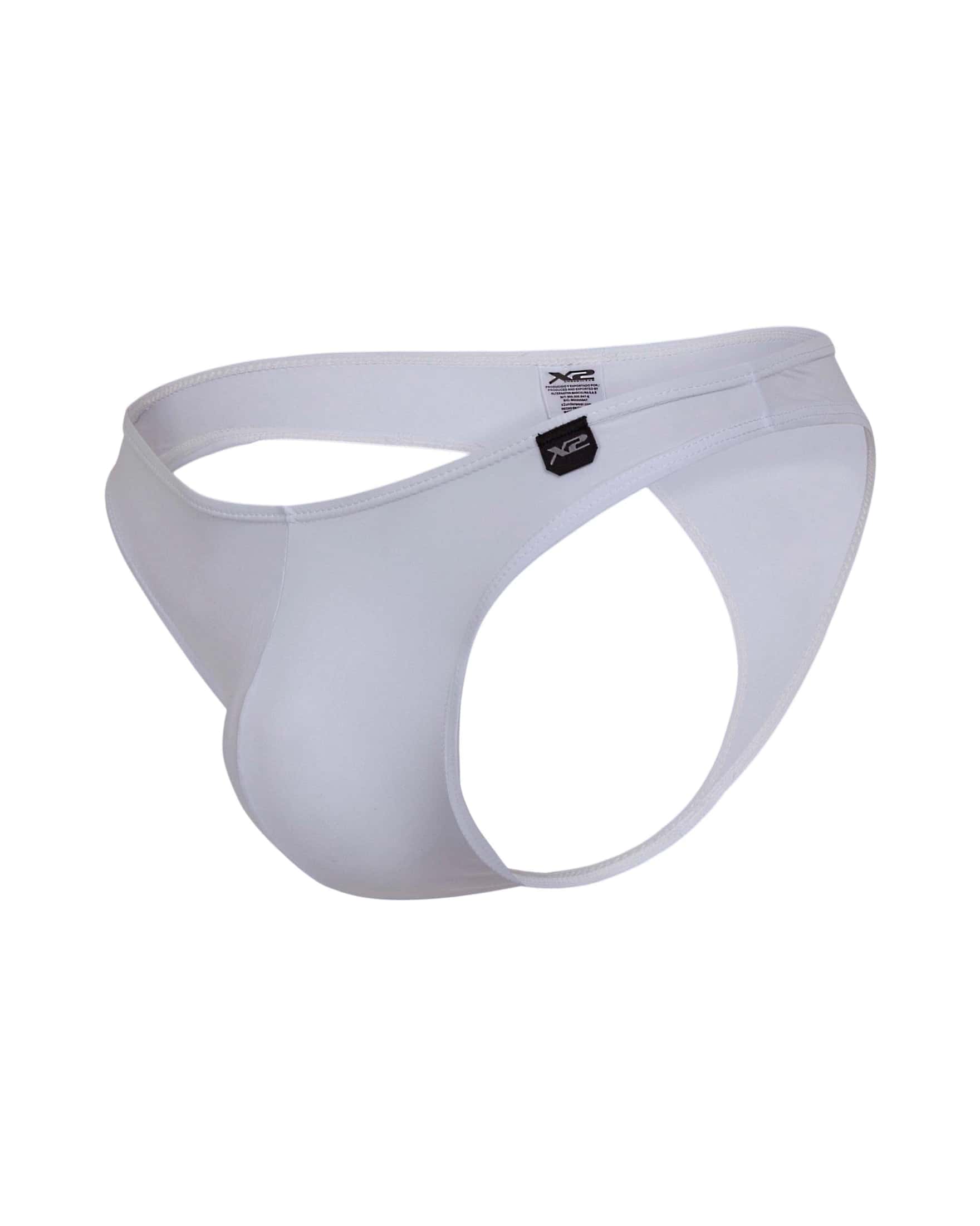 Bikini Tipo Hilo Nylon Monumental Blanco X2
