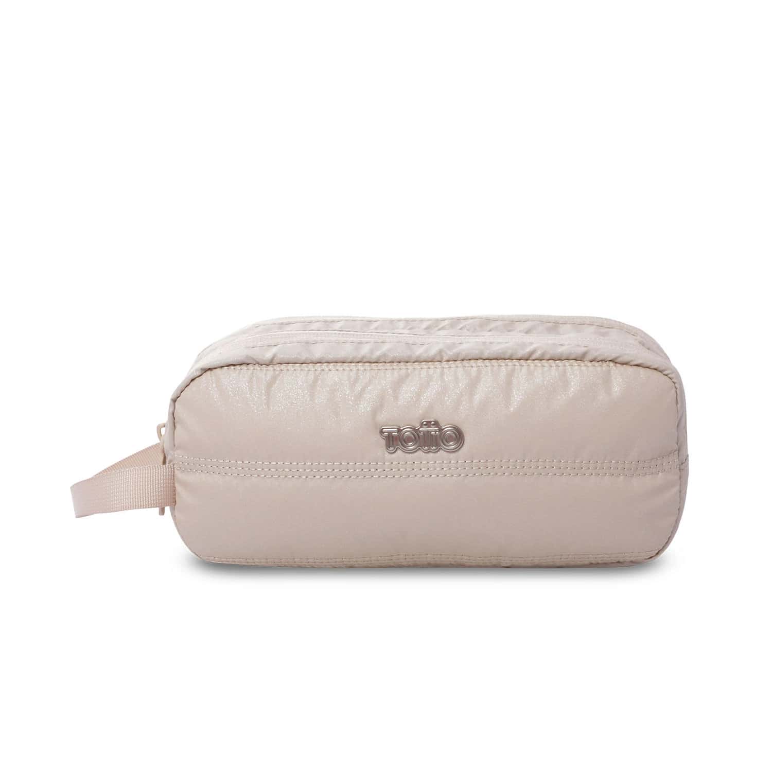 Cartuchera Multiuso Moxi Grande Beige/Metálico/