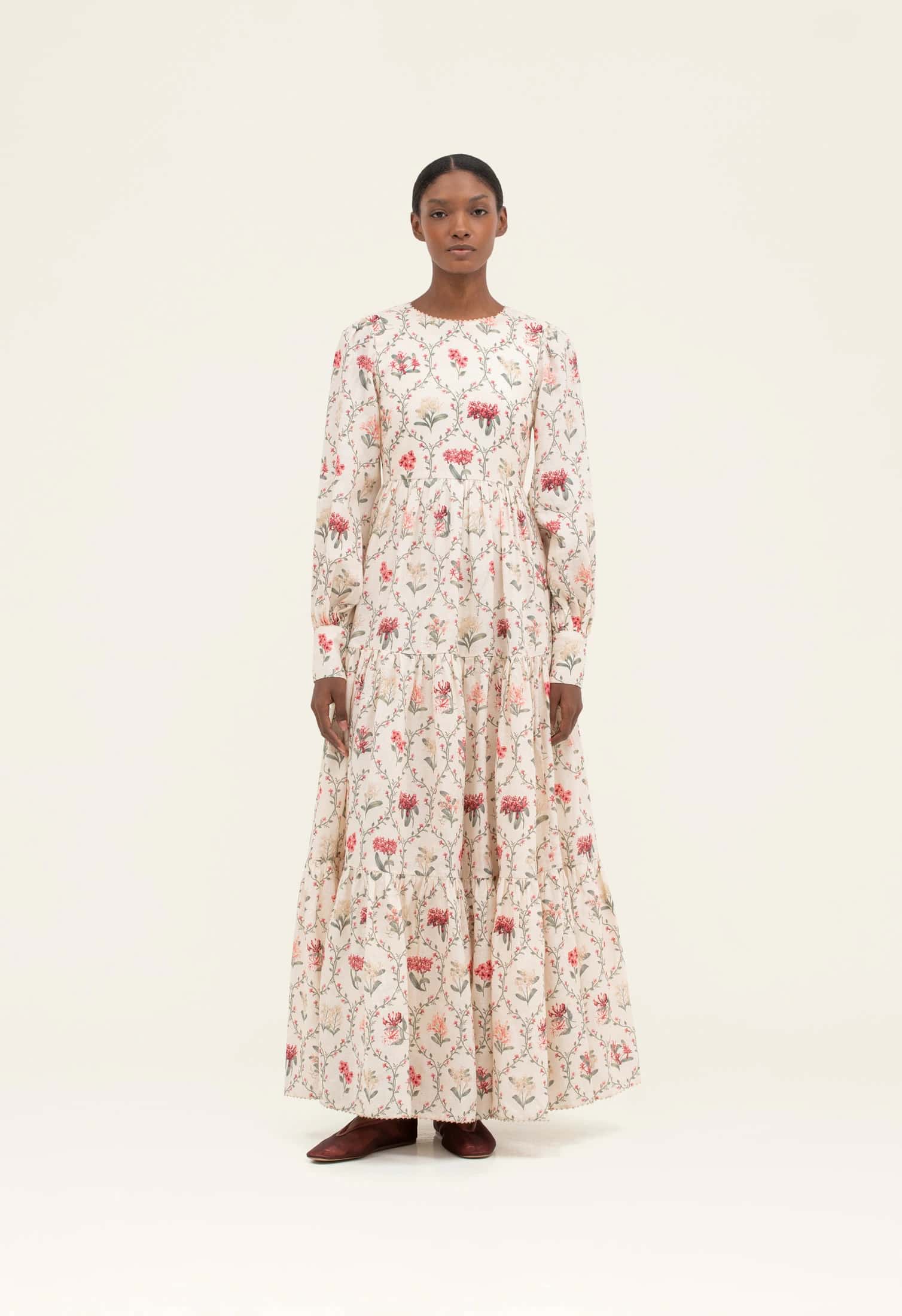 Nuez Orquidea Maxi Dress