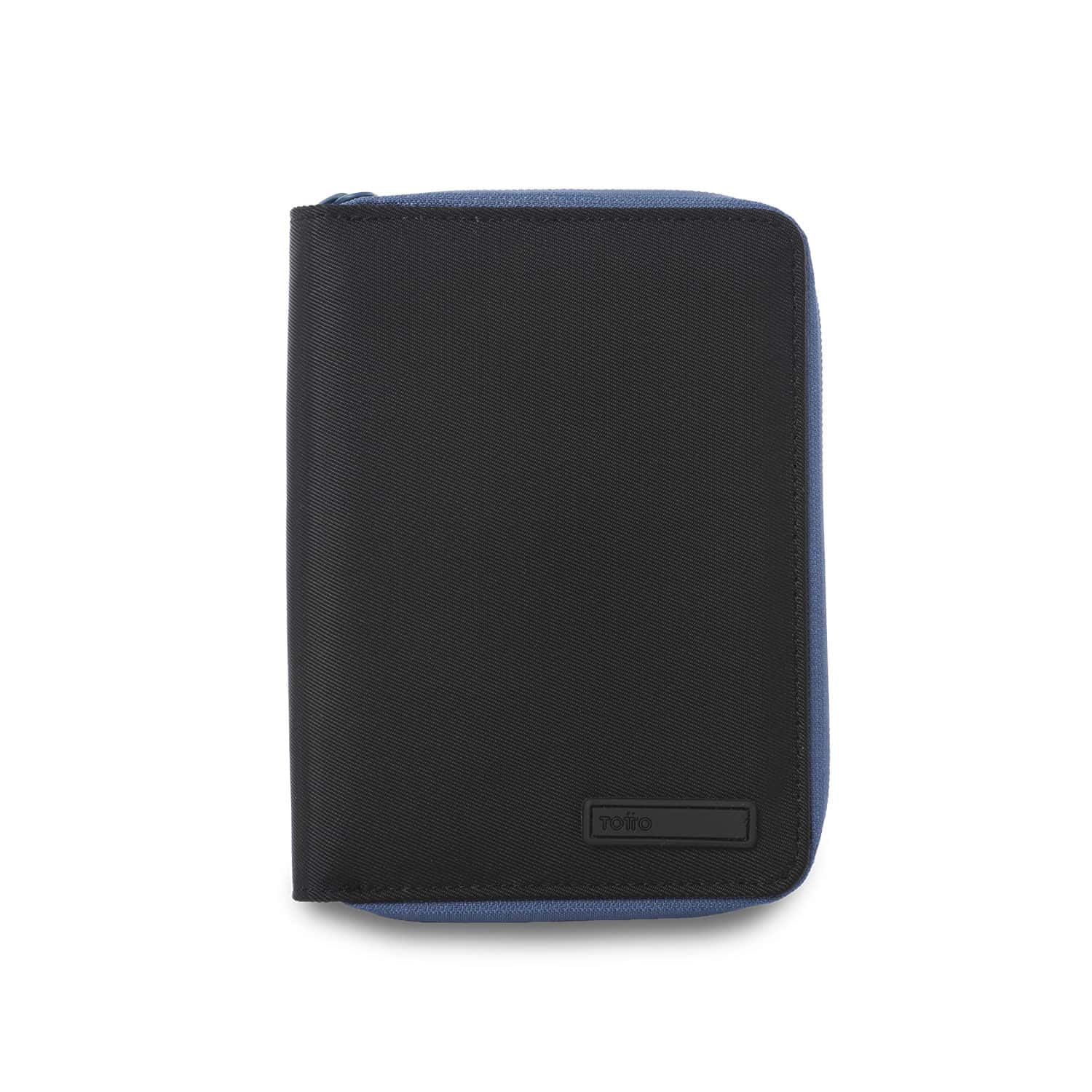 Porta Pasaporte Asturi color Negro/Azul Pequeño