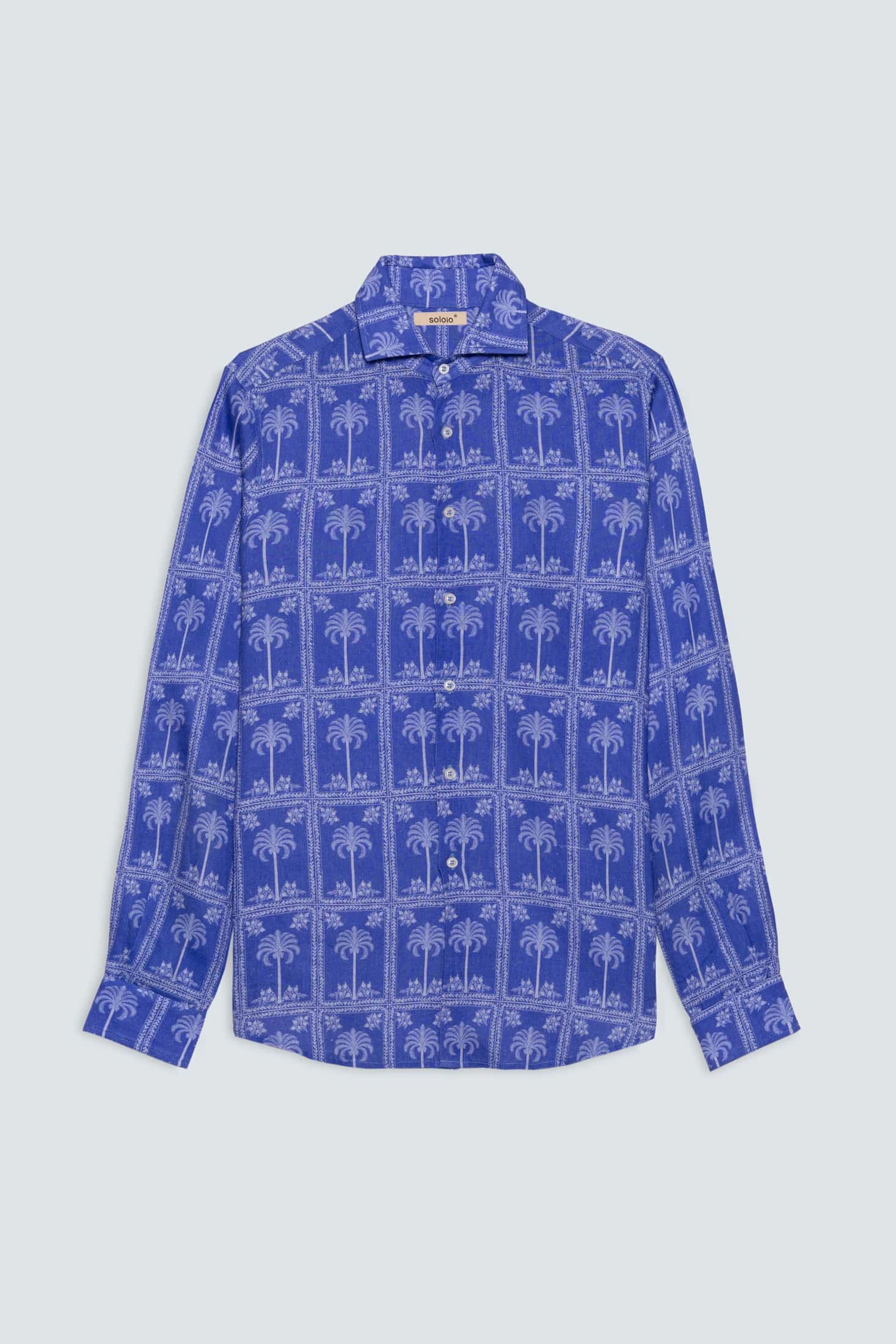 Men's linen shirt navy nurata