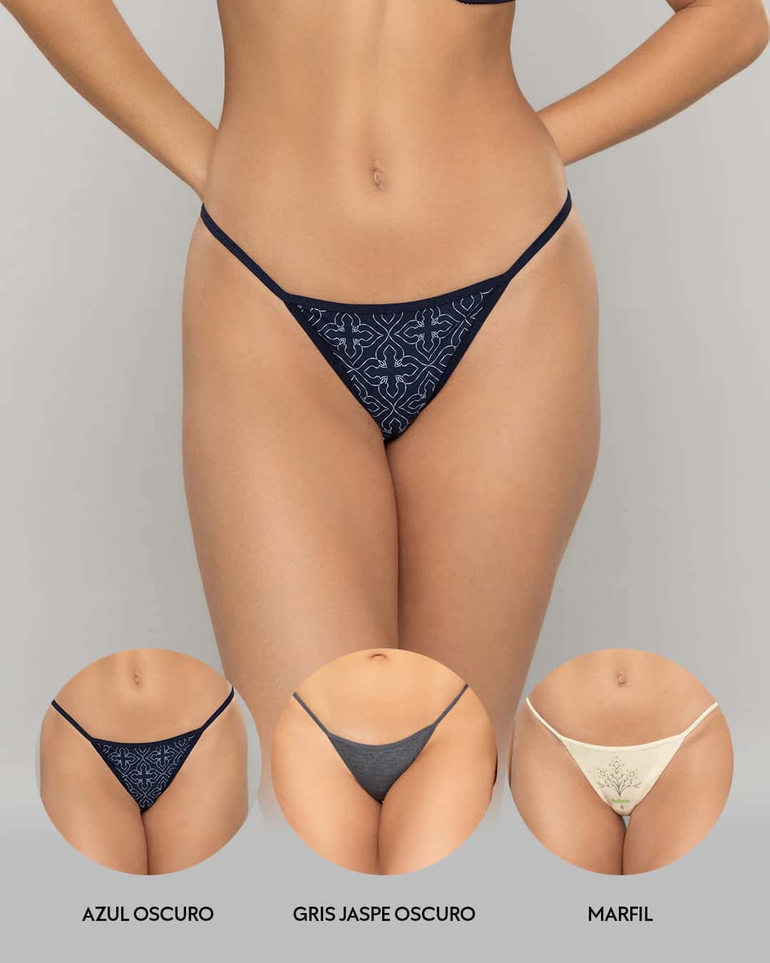 Tanga Hilo Invisible en Algodón Pack x3 para Mujer Ref. 9003 - miniatura 8