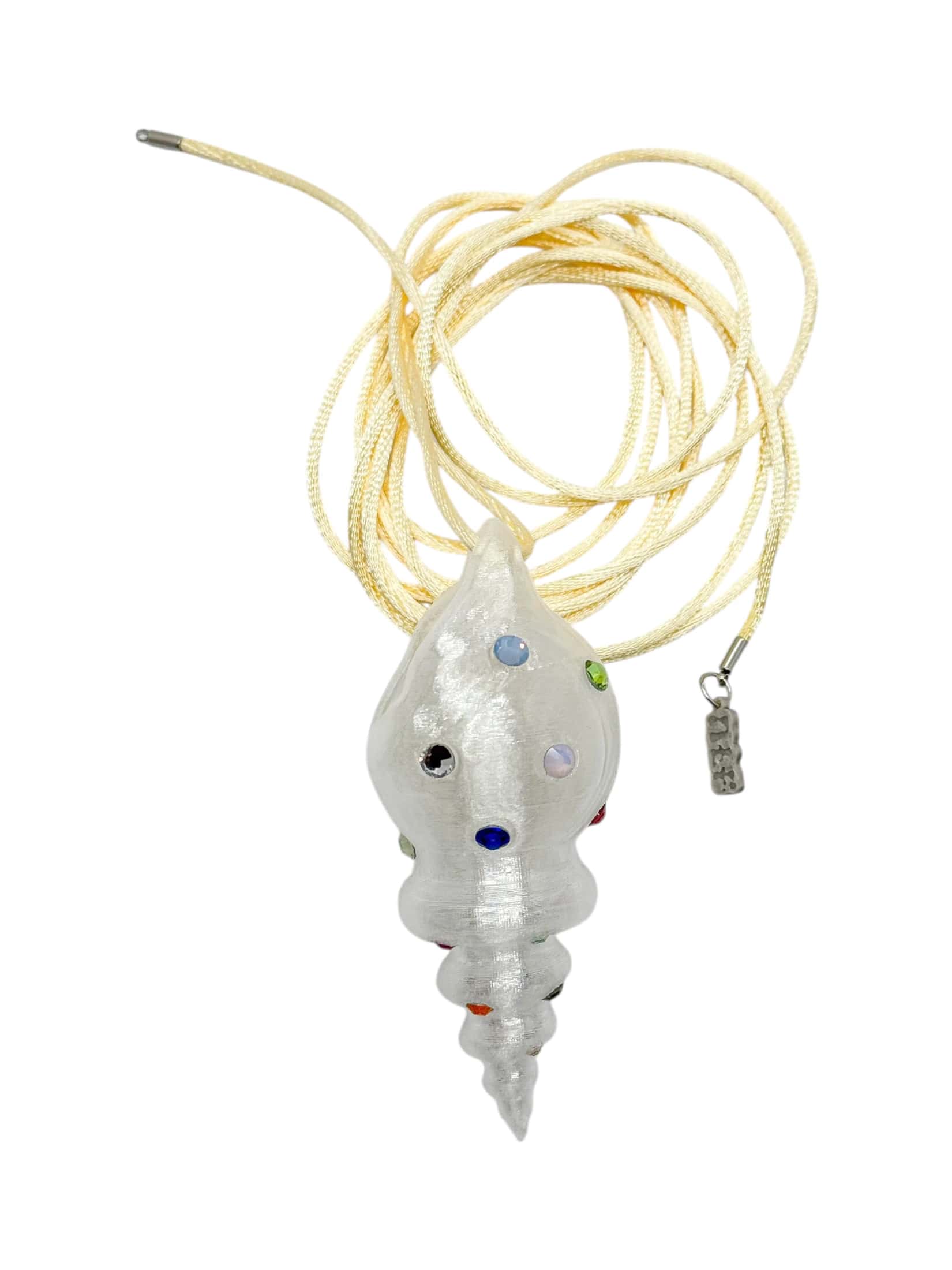 shell necklace transparente con cristales - miniatura 8
