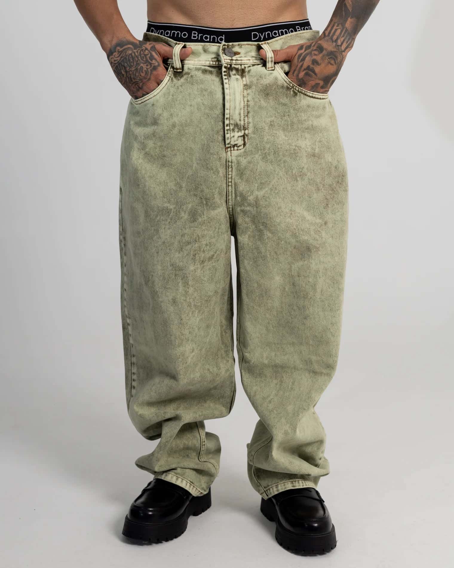 Jean Baggy Green Washed - miniatura 4