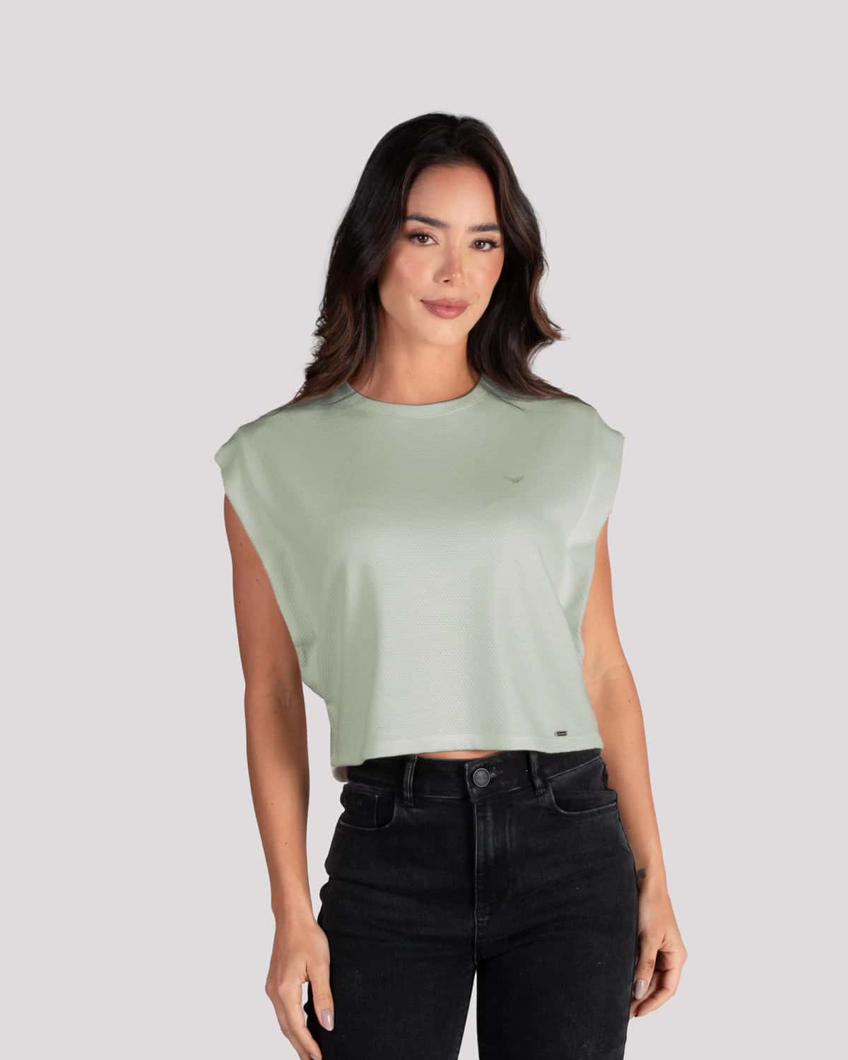 Camiseta verde mansa sisa para mujer