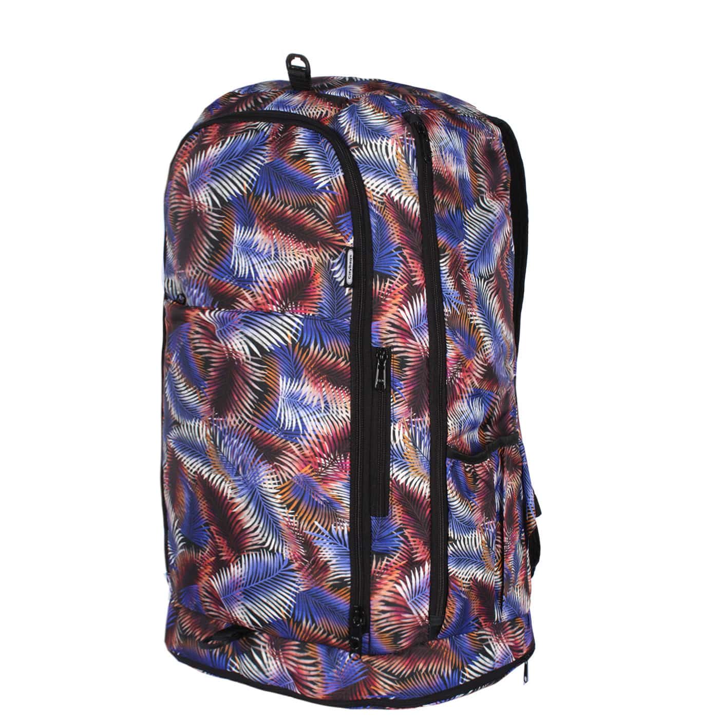 Morral Aventura ULTRA Plegable Estampado Palmas Citybags Multicolor