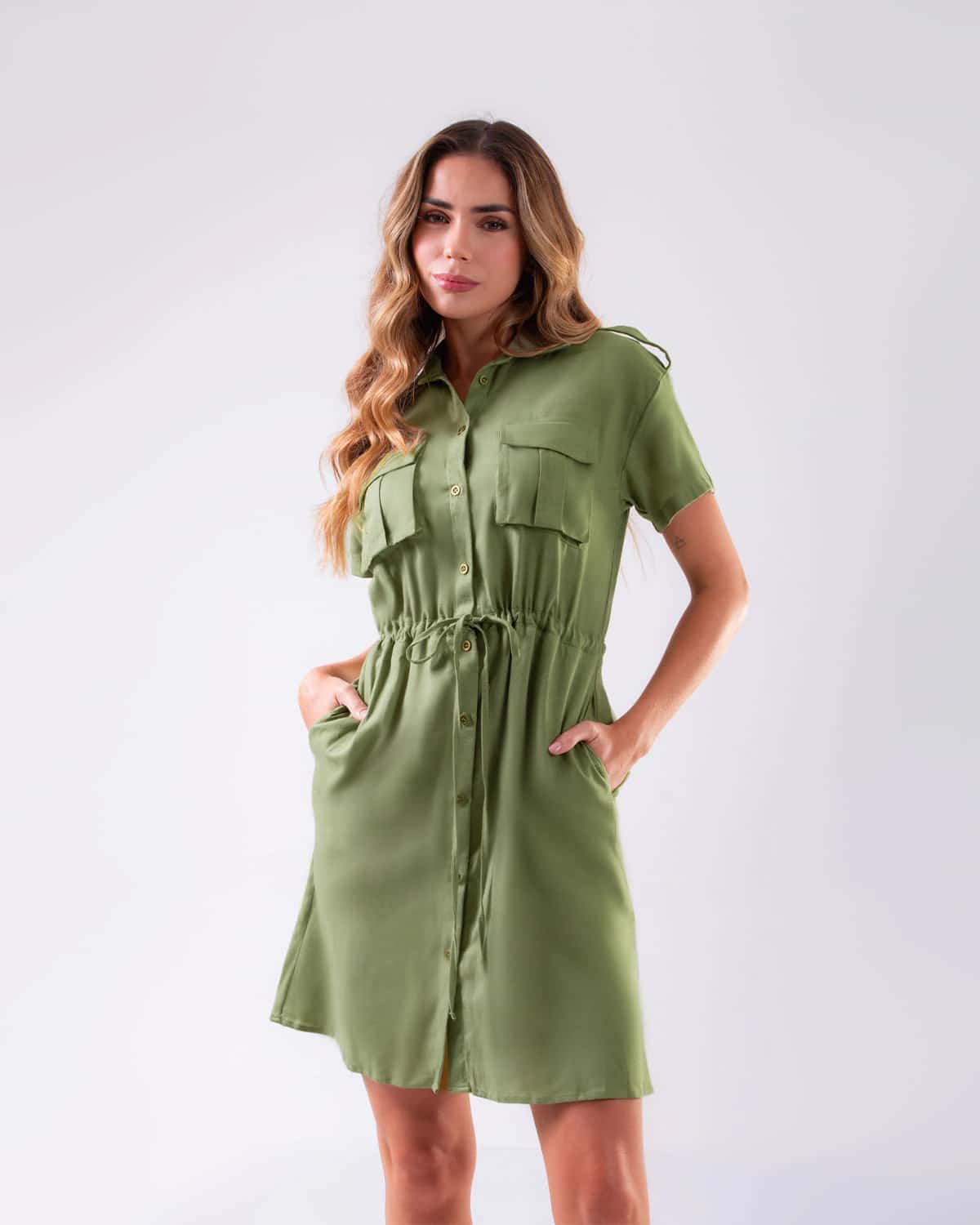 Vestido verde para mujer