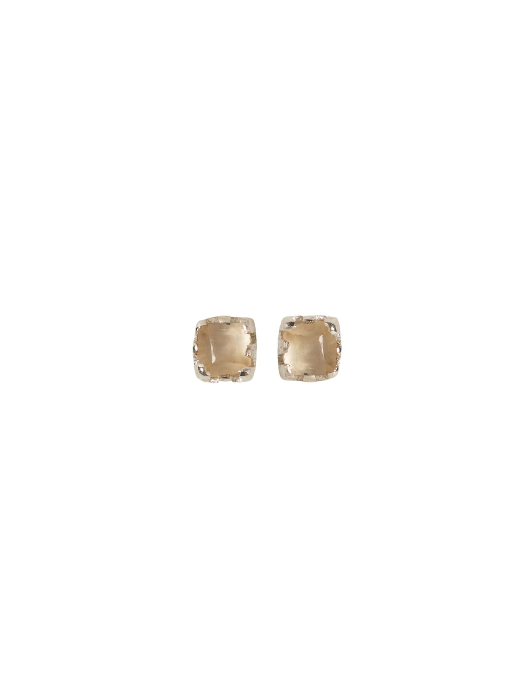 BRAIDED DIAMOND STUD EARRINGS