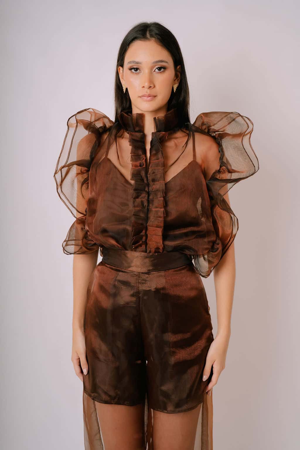 Organza Ruffle top