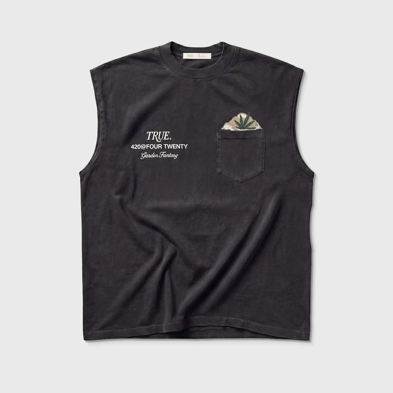 Garden Sleeveless Tee - Washed Black