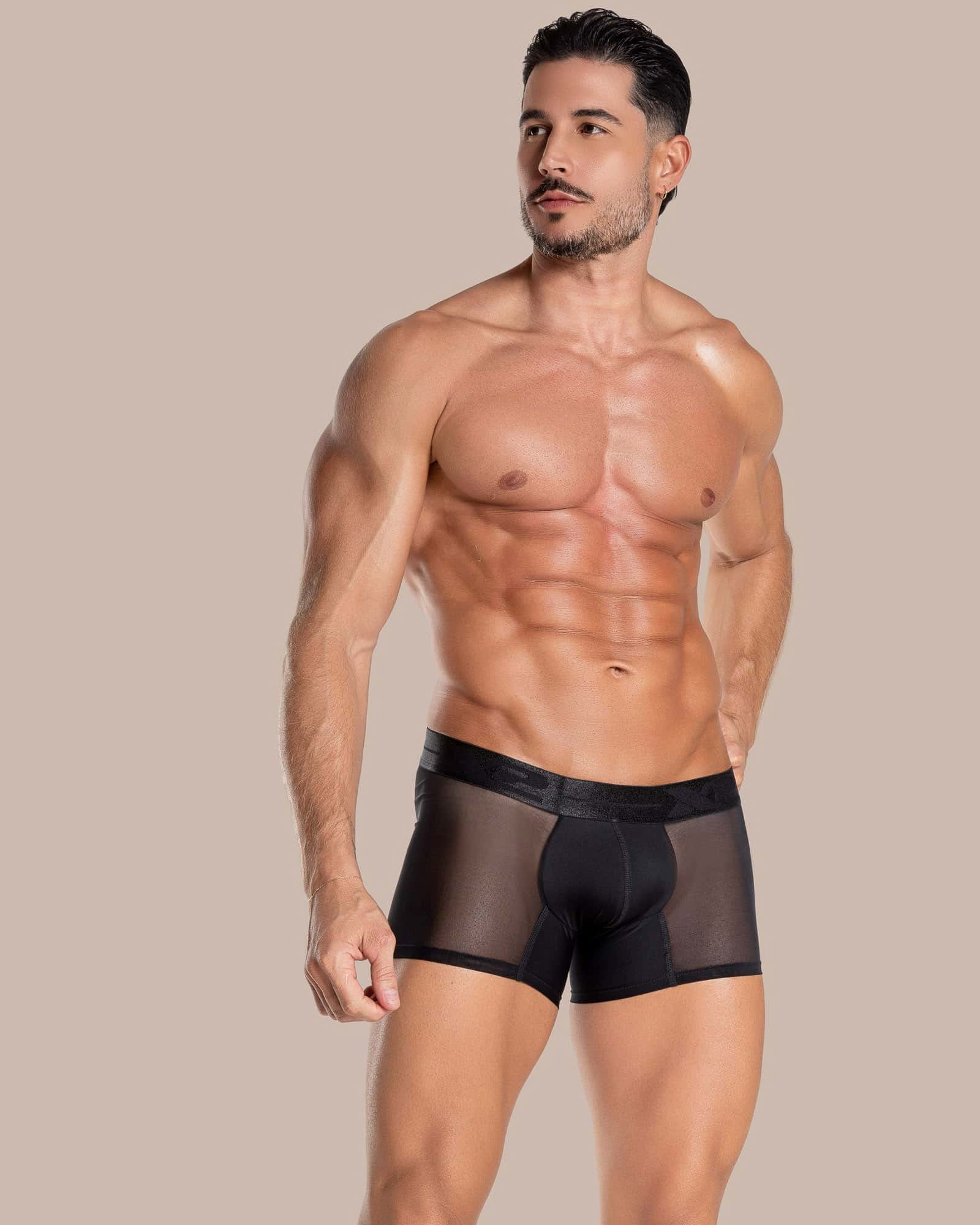 Bóxer Corto Simmetry Nylon Negro X2 - miniatura 4