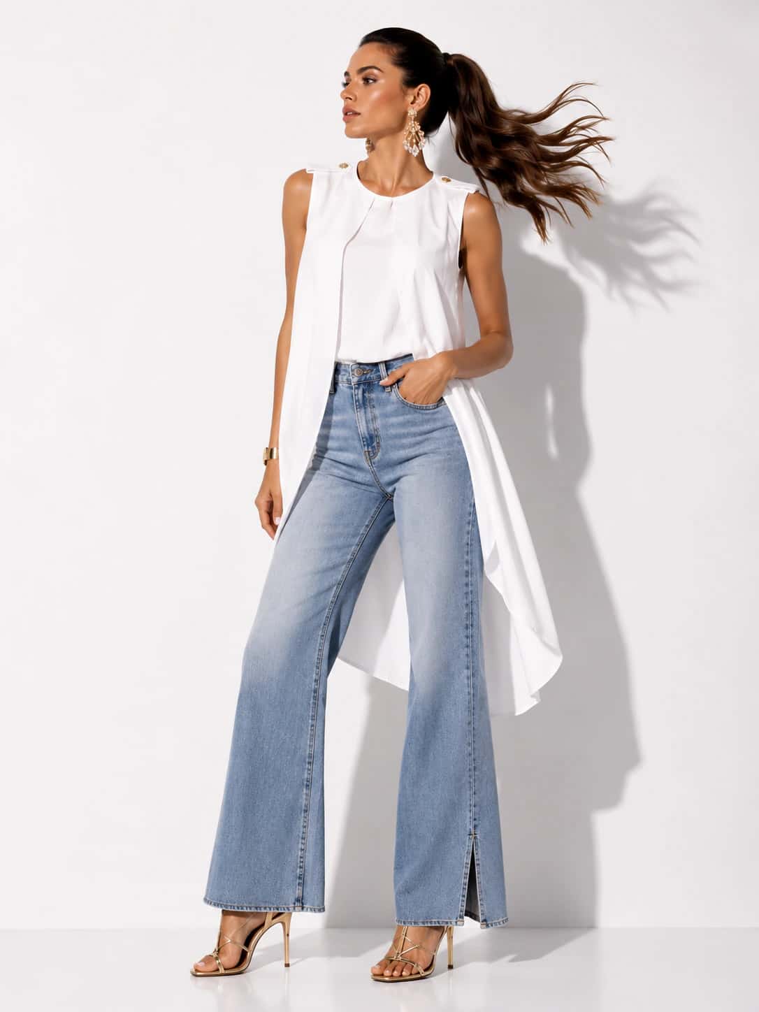 Blusa Luz Angela Blanco - miniatura 1