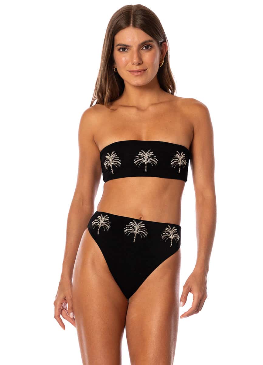 Maaji Midnigh Palm Bryn Strapless Bandeau Bikini Top