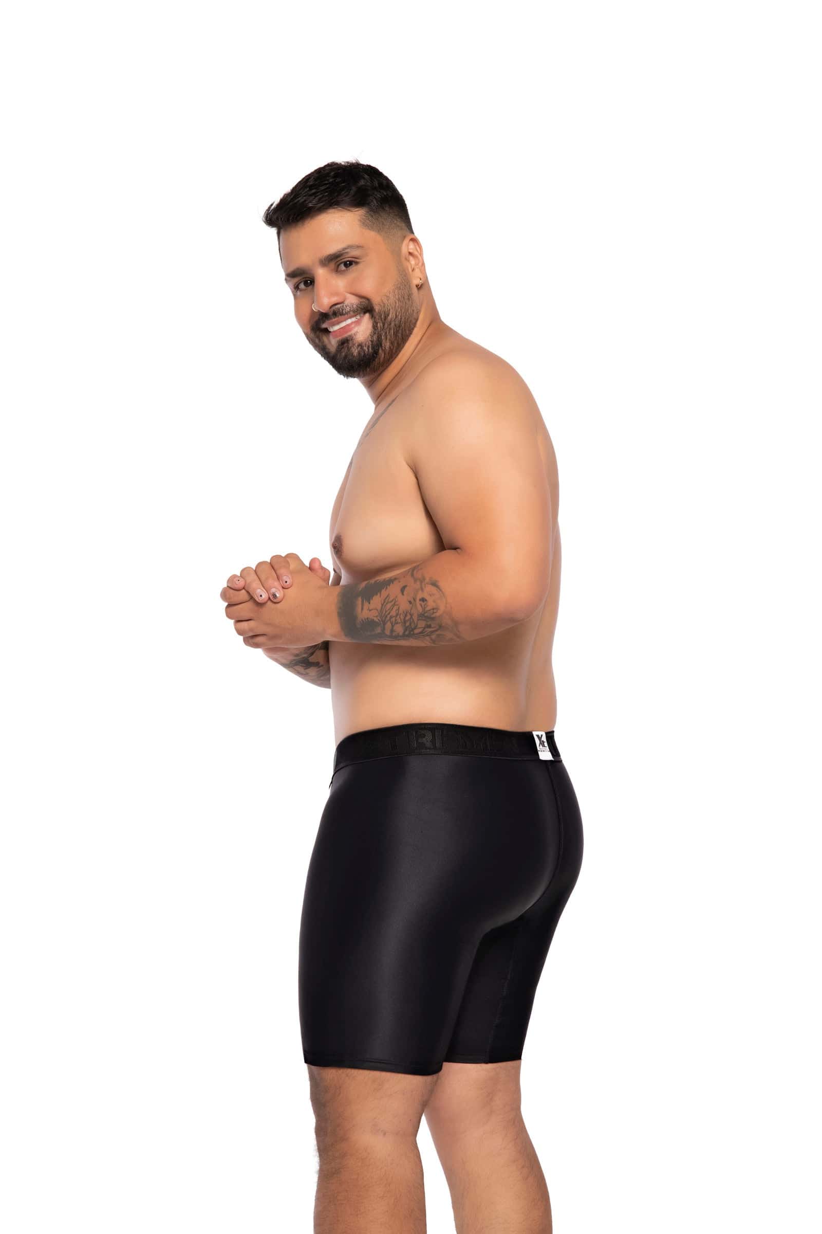 BOXER CLASICO EXTRAGRANDE MICROFIBRA NYLON NEGRO - miniatura 2