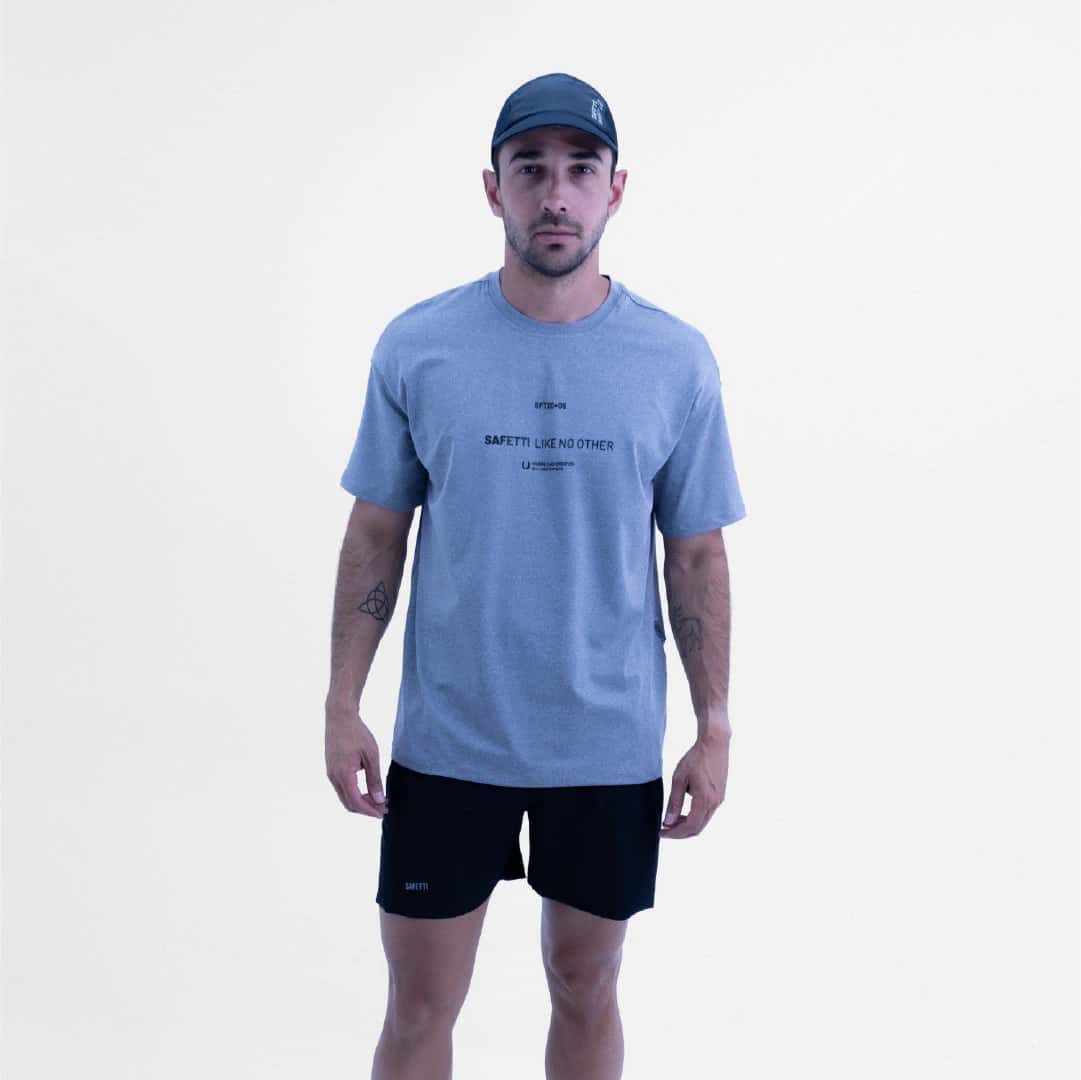 CAMISETA LIFESTYLE MANGA CORTA ROAM OVERSIZE GRAY PARA HOMBRE - miniatura 1