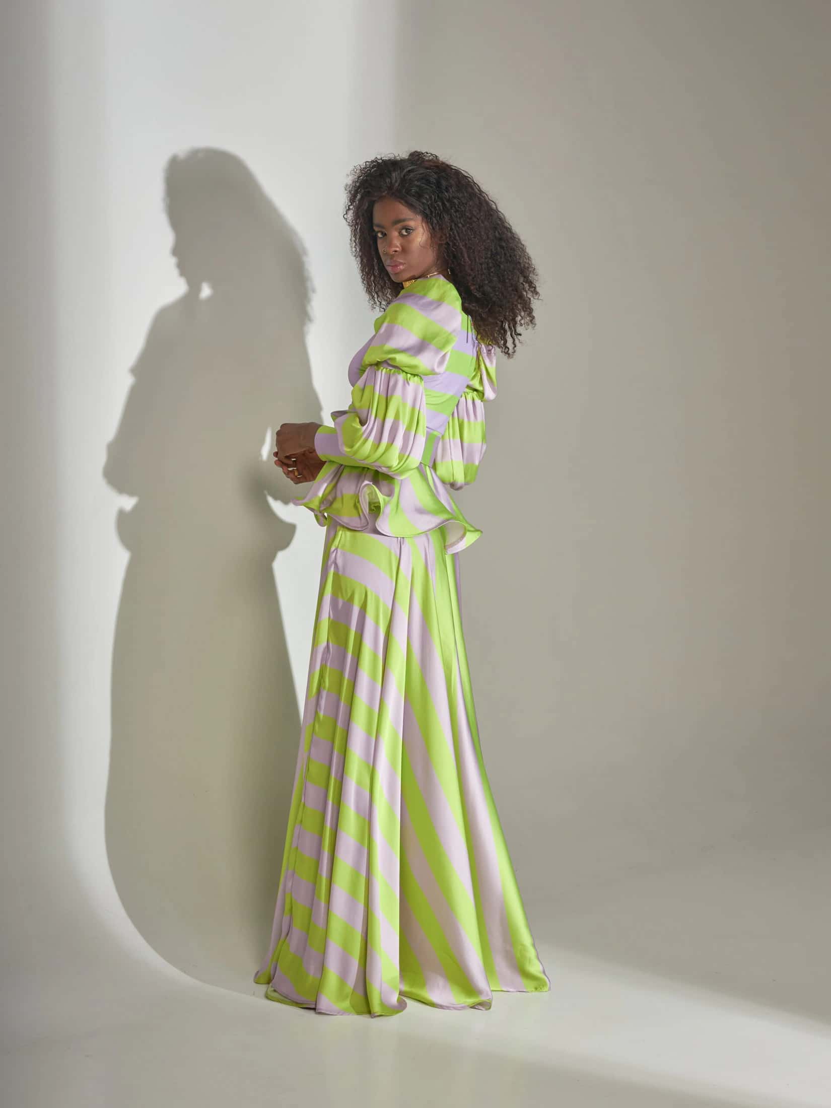 Falda Celebes Rayas Amarillo + Lila - miniatura 5