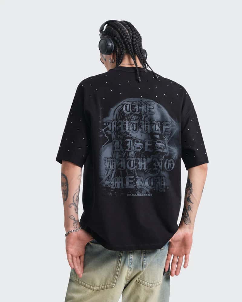 Camiseta Negra Oversize Code X - miniatura 4