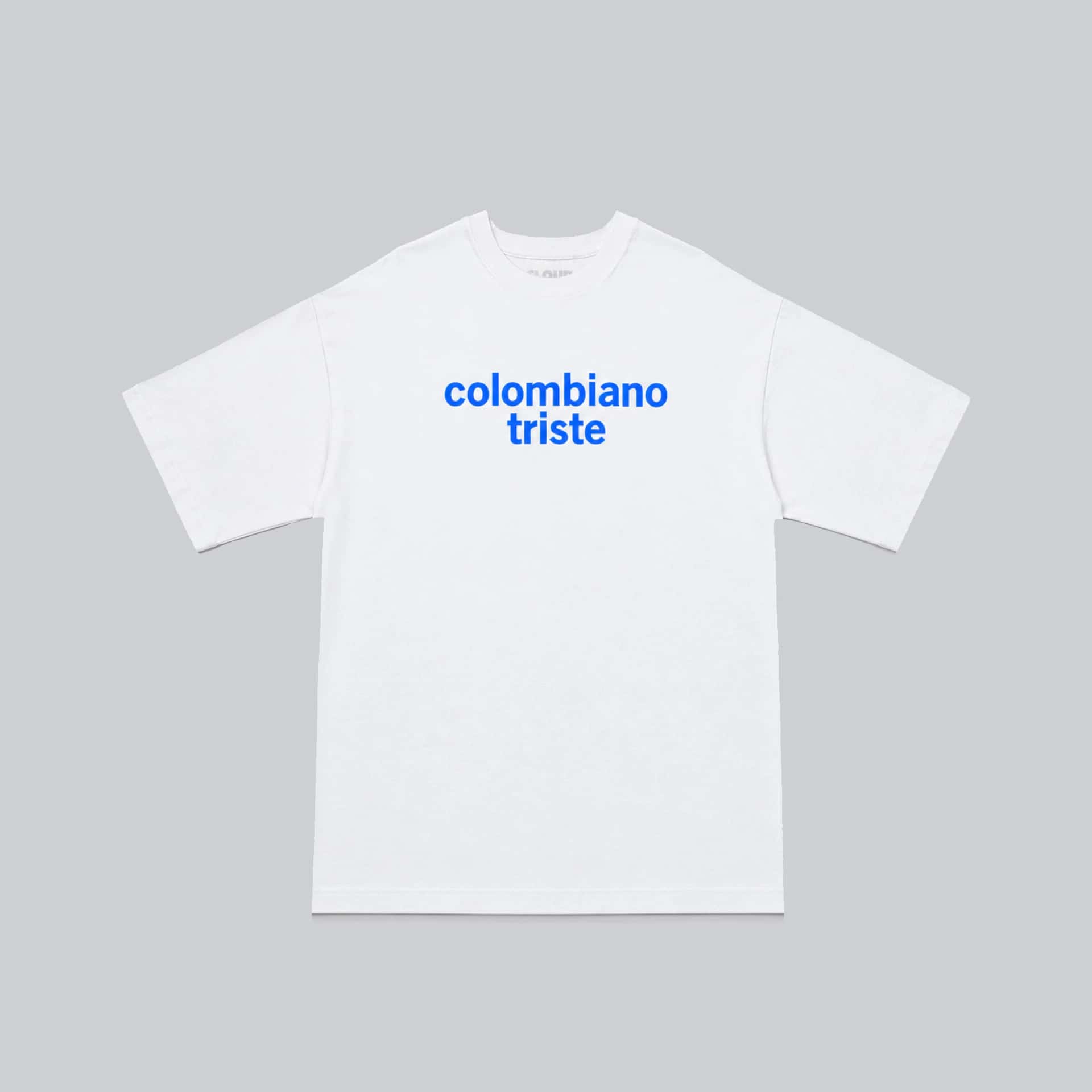 Camiseta colombiano triste blanco/azul