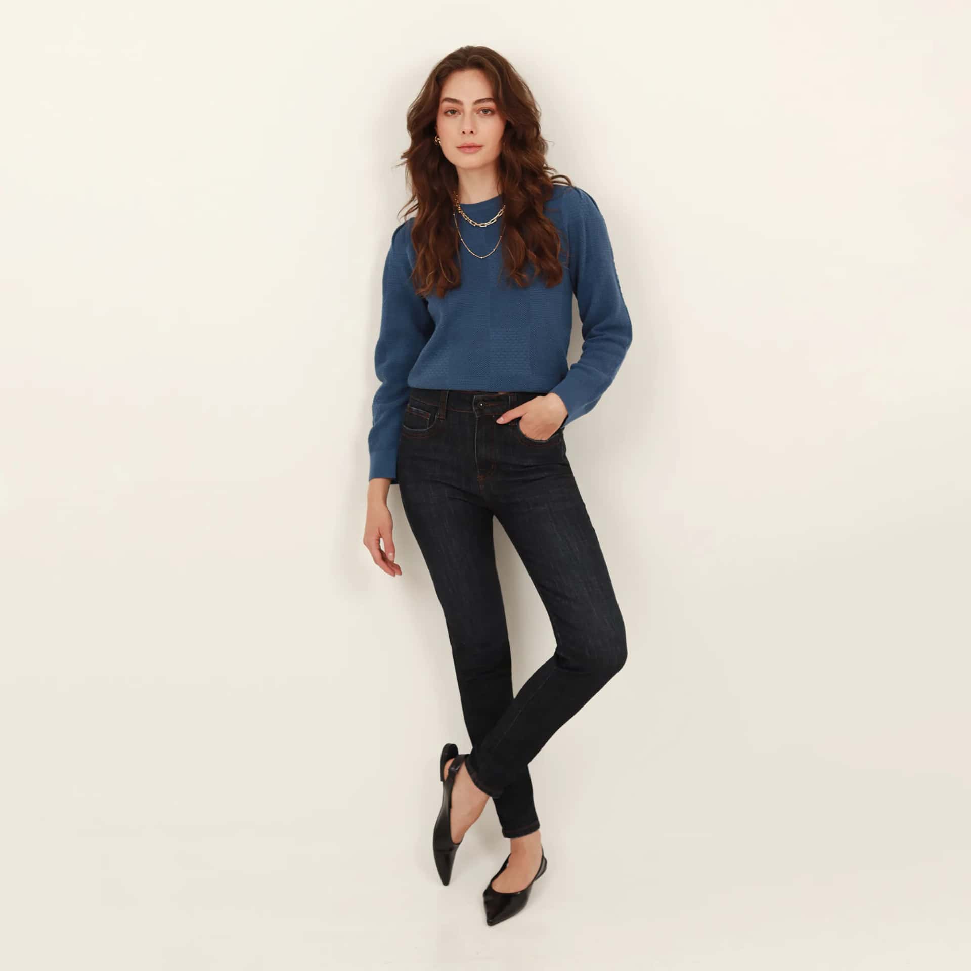 Jean Tiro Alto Bota Skinny
