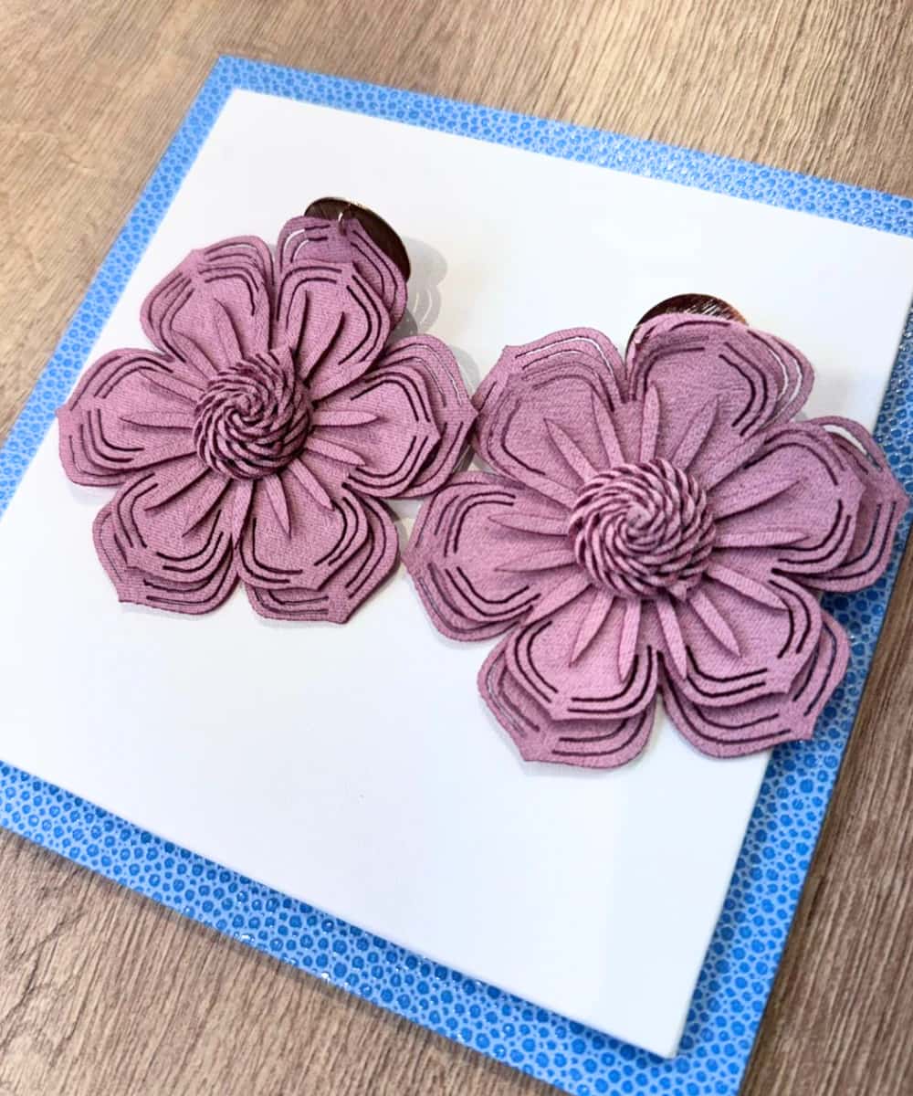 Aretes Flor Elisa – Aura Rosa - miniatura 3